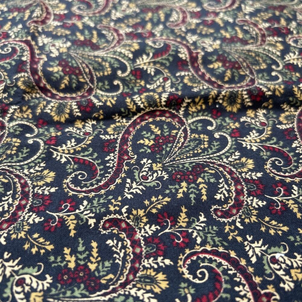 Vintage Cranston Print Works VIP USA Floral Cotton Quilting Fabric Florals 2 Pc